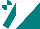 Silk - White and teal halved diagonally, teal sleeves, quartered cap
