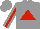 Silk - Grey, red triangle, red stripe on sleeves