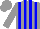 Silk - Grey, blue stripes, grey sleeves