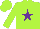 Silk - Lime, purple star