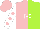 Silk - Pink, lime halves, white 'jvs', pink dots on white sleeves