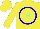 Silk - Yellow, aqua 'h' in blue circle