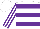 Silk - White, purple stars in bars, purple stripes on sleeves