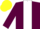 Silk - Maroon, White stripe, Yellow cap