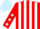 Silk - Red and White stripes, Red sleeves, White stars, Light Blue cap