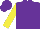 Silk - Purple with yellow sleeves, 'h' on back