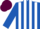 Silk - Royal Blue and White stripes, Maroon cap