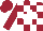 Silk - Maroon, white cross symbol, white blocks