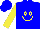 Silk - Blue, yellow smiley face, blue and yellow sleeves