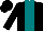 Silk - Black, teal panel