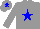 Silk - Grey body, big-blue star, grey arms, grey cap, big-blue star