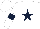 Silk - White, dark blue star, white, dark blue armlets, dark blue star cap