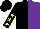 Silk - Black & purple vertical halves, yellow 'w' on back, yellow stars on black sleeves