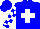 Silk - Blue, white cross, white sleeves with blue blocks and cuffs