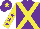 Silk - Purple, yellow cross belts, yellow sleeves, purple stars, purple cap, yellow star