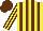 Silk - Yellow body, brown striped, yellow arms, brown striped, brown cap