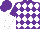 Silk - Purple, white diamonds, purple and white halved sleeves
