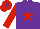 Silk - Purple, red star & sleeves, red cap, purple star
