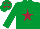 Silk - Emerald green, maroon star, maroon stars on cap