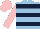 Silk - Light blue, dark blue hoops, pink sleeves and cap