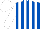 Silk - Royal blue, white stripes, white sleeves, white cap