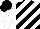Silk - White, black diagonal stripes, black cap