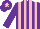 Silk - Purple & pink stripes, purple sleeves, purple cap, pink star