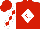 Silk - Red, red 'kl' on white diamond, white 'smd' on red diamonds on white sleeves, red cap