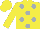 Silk - Yellow, silver dots