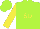 Silk - Lime green,  yellow 'sd' yellow sleeves