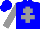 Silk - Blue, Grey Cross Of Lorraine & Sleeves, Blue Cap