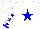 Silk - White, blue star, blue stars on sleeves, blue cuffs