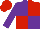 Silk - Purple and red (quartered), purple sleeves, red cap