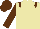 Silk - Beige, brown epaulettes, brown sleeves, brown cap