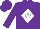 Silk - Purple, silver 'w' on white diamond