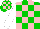 Silk - Green, pink checked, white sleeves, green, pink checked cap