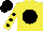 Silk - Sunflower yellow, black spot, sunflower yellow sleeves, black spots and cap