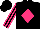 Silk - Black, hot pink 'tdt' on diamond emblem, hot pink stripes on sleeves