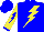 Silk - Blue, yellow lightning bolt, yellow sleeves, blue lightning bolt, blue cuffs