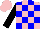 Silk - Pink and blue checked, black sleeves