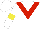 Silk - White, red 'v', yellow band on sleeves