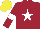 Silk - Maroon, white star and armlets, yellow cap