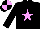 Silk - Black, Lilac star, quartered cap