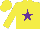 Silk - Yellow body, purple star, yellow arms, yellow cap