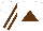 Silk - White, brown triangle, white stripe on brown sleeves