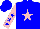 Silk - Blue, pink star 'a', blue stars on pink sleeves