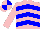 Silk - Pink, blue chevrons, quartered cap