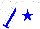 Silk - White, blue 't/e' in blue star, blue star and stripe on sleeves, blue cuffs