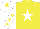 Silk - Yellow, white star, white sleeves, yellow stars, white cap, yellow star