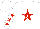 Silk - White, 'd/r' on red star, red stars on sleeves